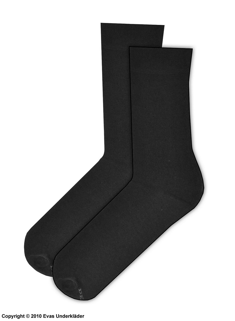 Comfortable men's socks, non-restrictive cuffs, flat seam